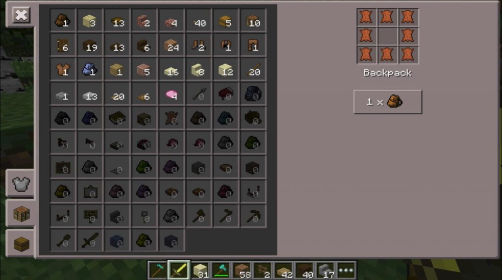 Backpacks Mod Minecraft PE Mods