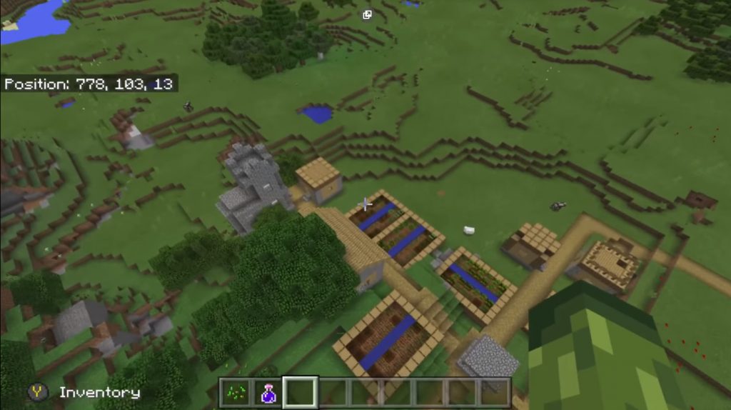 minecraft village and stronghold at spawn seed