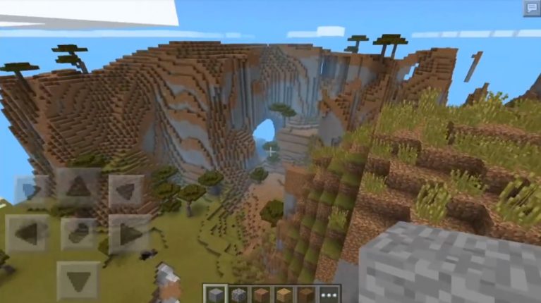 Savannah Mountain Village Seed | Minecraft PE Bedrock Seeds