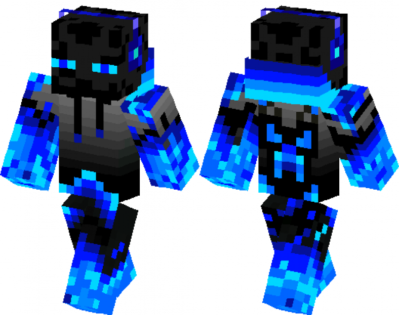 4. Minecraft Skins for Girls with Blue Hair and Hoodie - wide 5