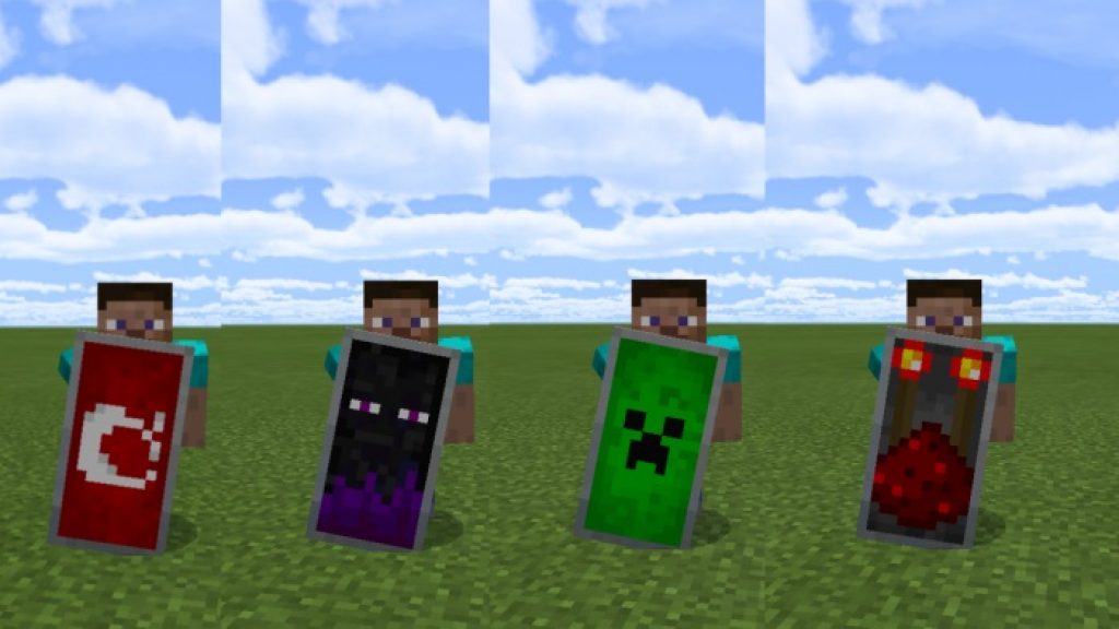 custom-shield-pack-1-2-mod-minecraft-pe-bedrock-addons-minecraft-pe