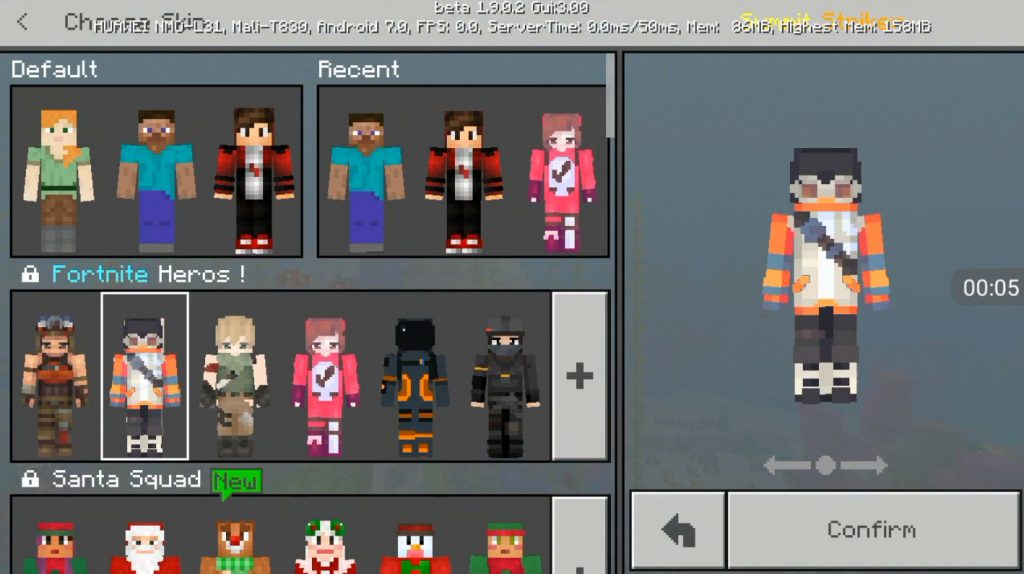 Fortnite Heroes SkinPack Minecraft PE Bedrock Skins