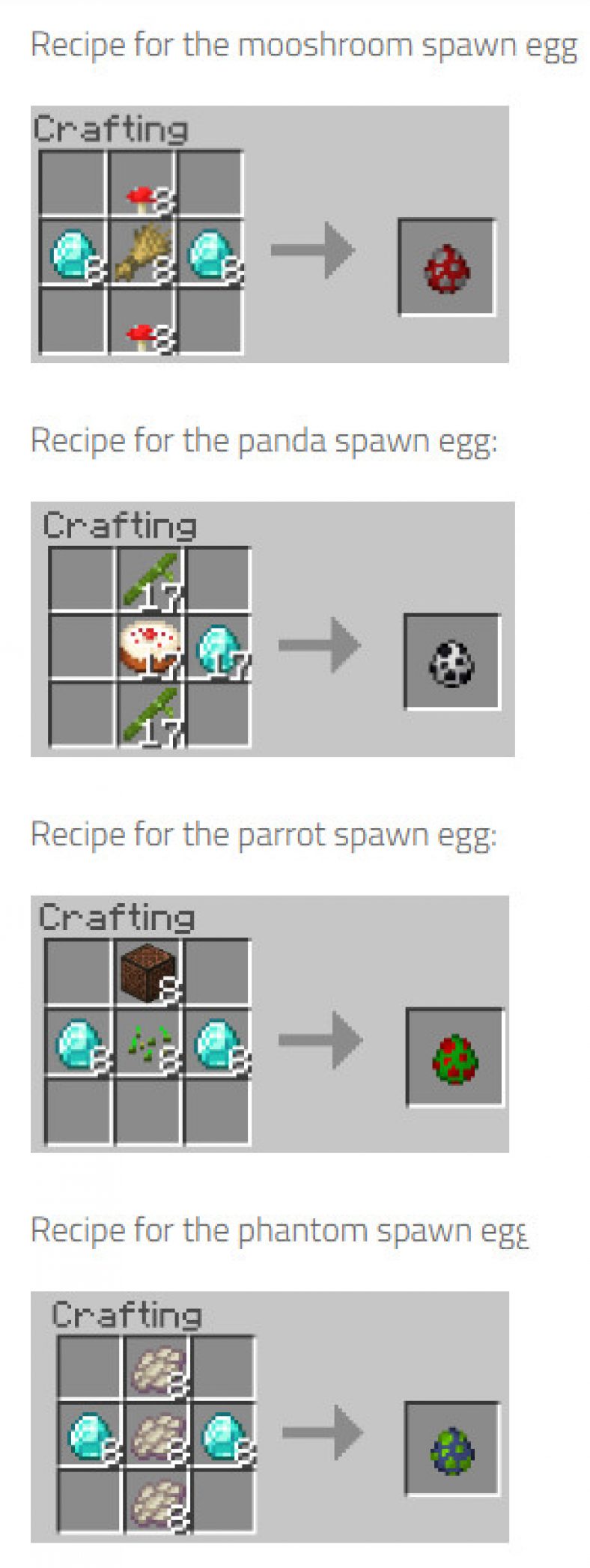 Survival Spawn Eggs Addon Minecraft PE Bedrock Addons