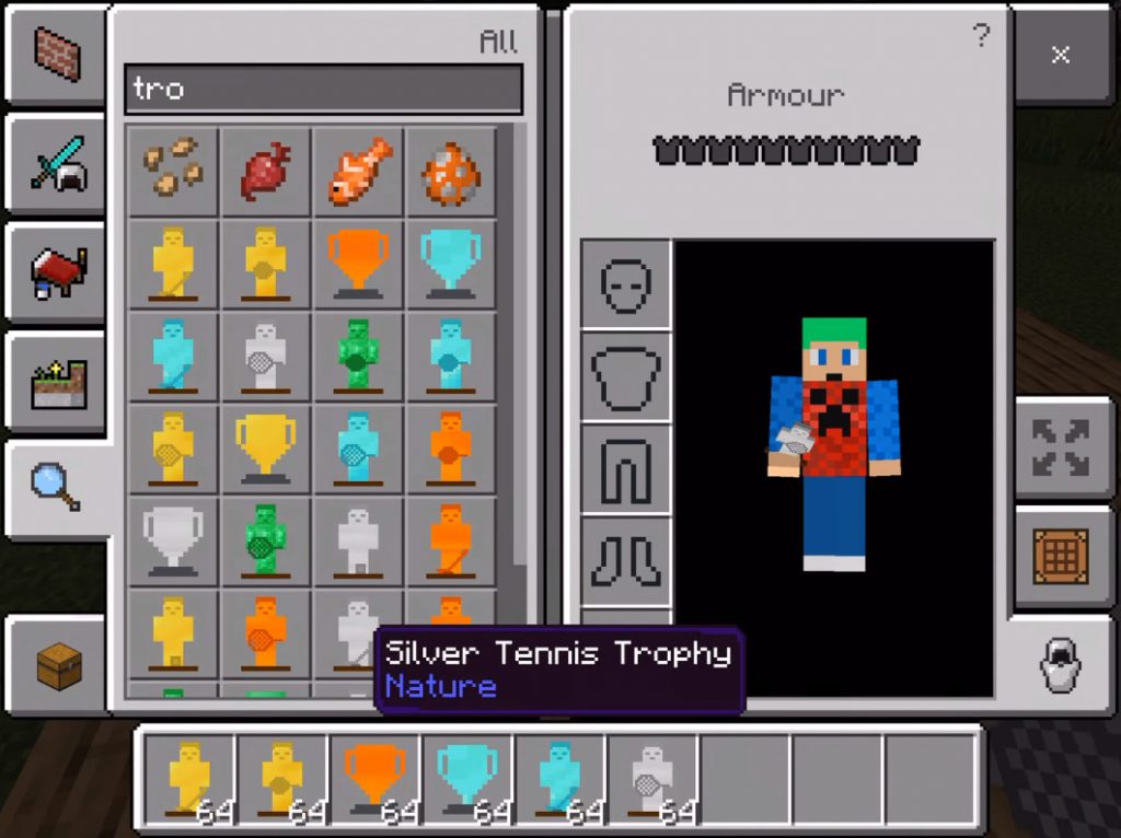 Trophies Addon Minecraft PE Bedrock Addons