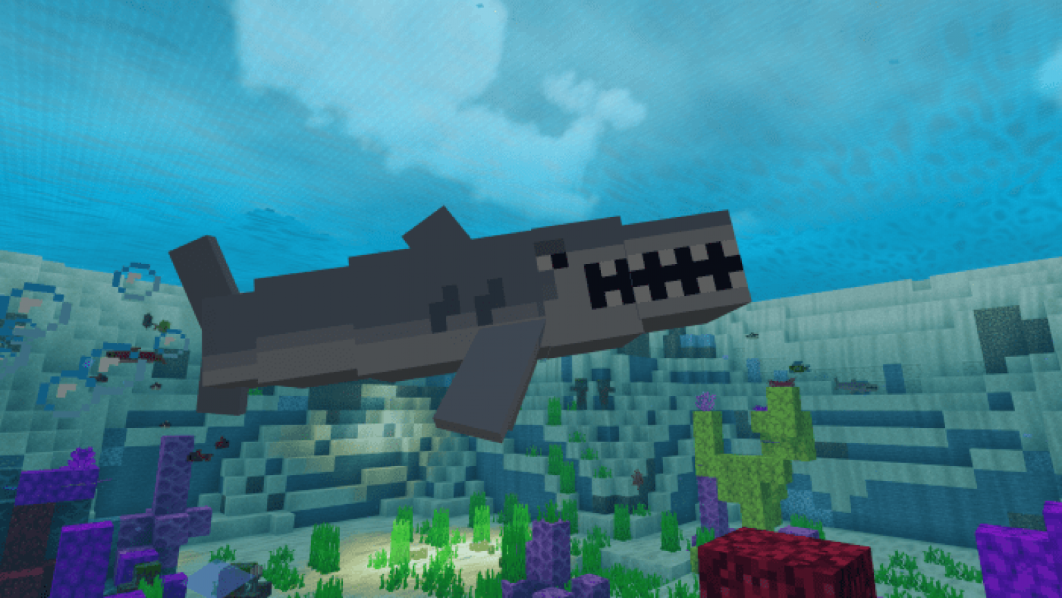 Minecraft shark retro disco
