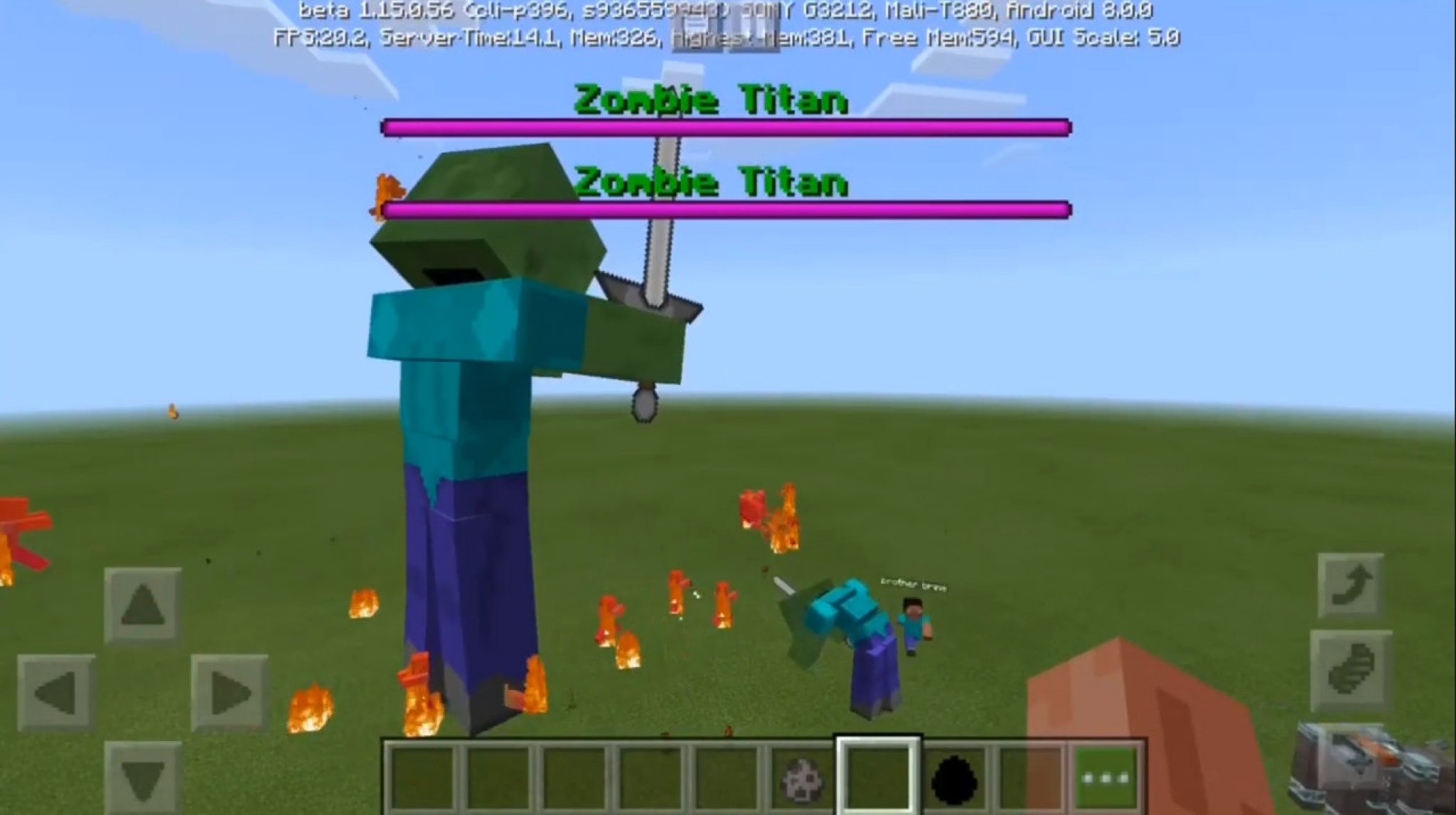 What is the title of this picture ? TITAN ZOMBIE Mod | Minecraft PE Bedrock Mods