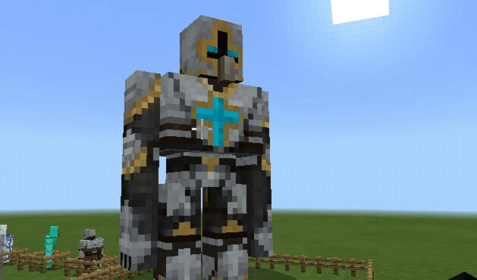 What is the title of this picture ? More Golems v2 Addon | Minecraft PE Addons